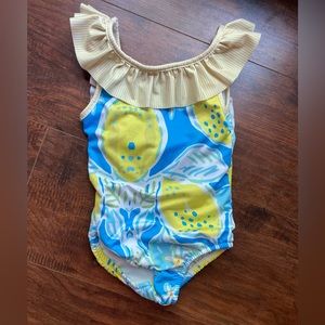 The Bailey Boys toddler girls size 3T lemon one piece swimsuit